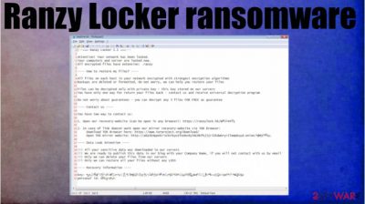 Ranzy Locker ransomware