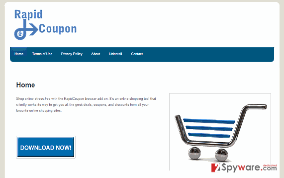 RapidCoupon virus snapshot RapidCoupon virus snapshot
