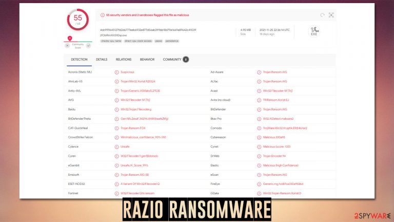 RaZiO ransomware