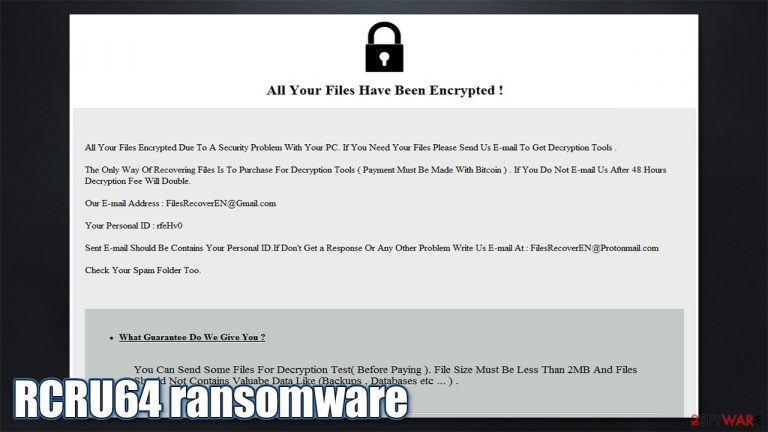 RCRU64 ransomware