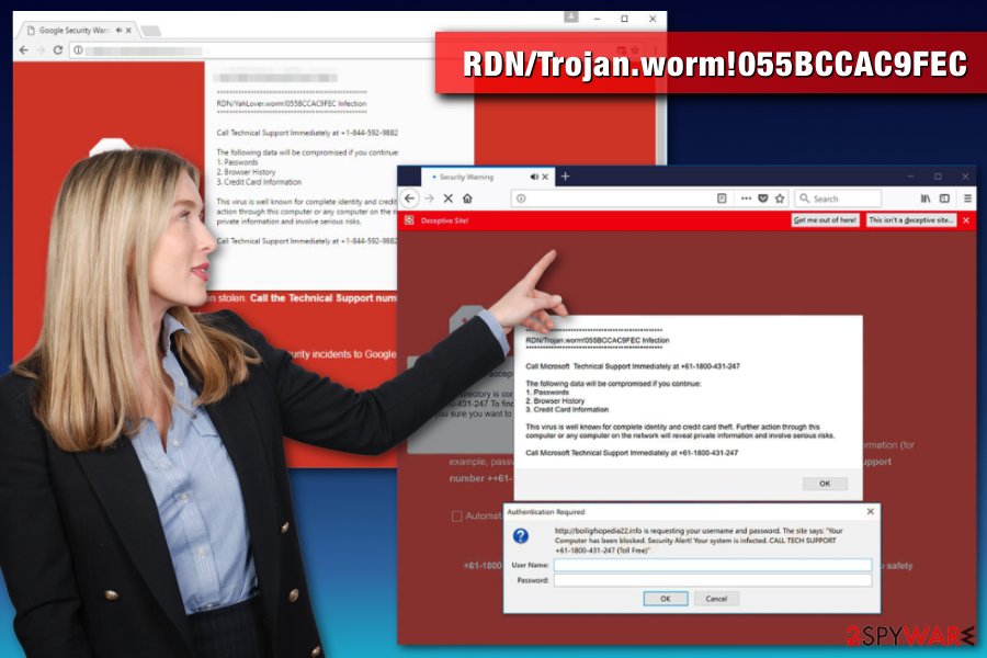 RDN/Trojan.worm!055BCCAC9FEC virus 