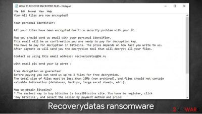 Recoverydatas ransomware