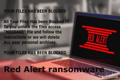 The picture of Red Alert ransomware virus