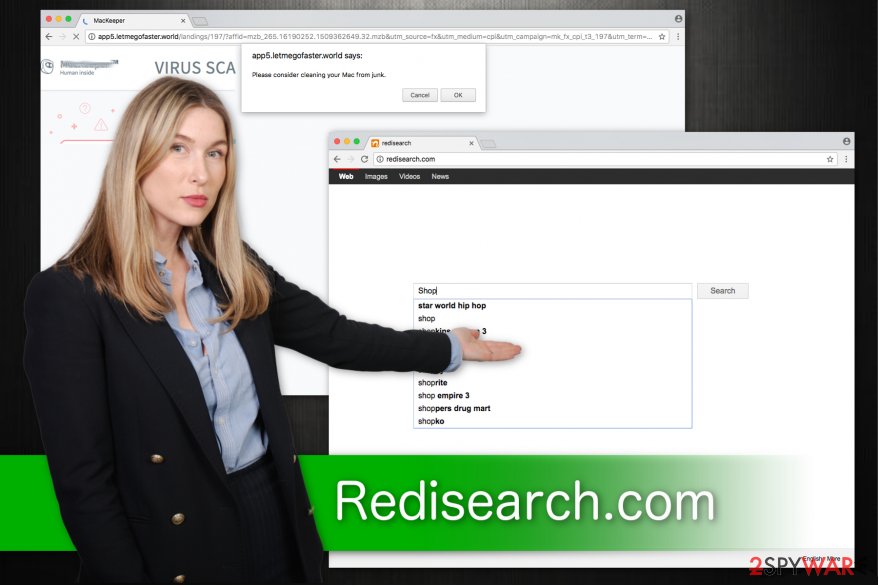 Redisearch.com fake search engine modifies your browser settings