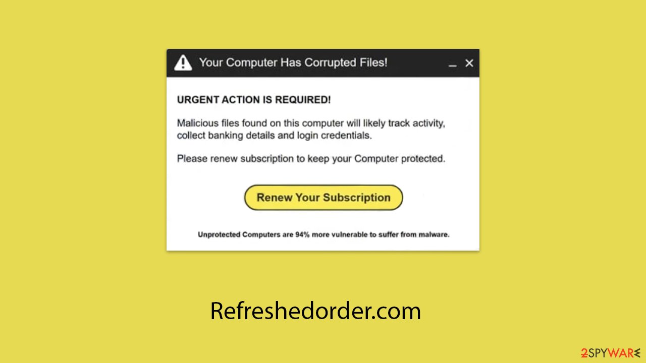 Refreshedorder.com scam