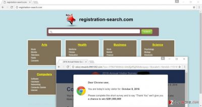 Registration-search.com hijacker changes homepage address