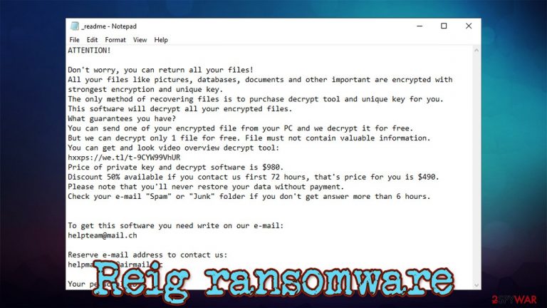 Reig ransomware