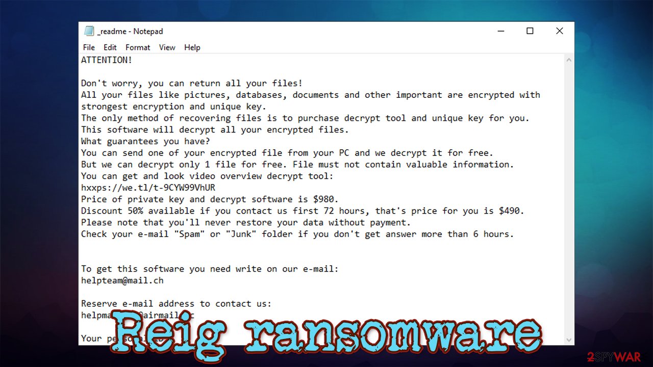 Reig ransomware