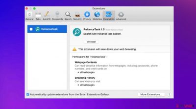 RelianceTask mac virus