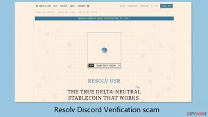 Resolv Discord Verification scam