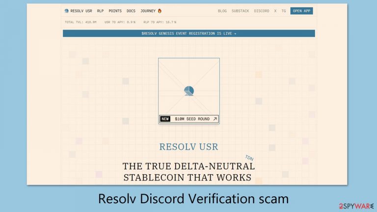 Resolv Discord Verification scam