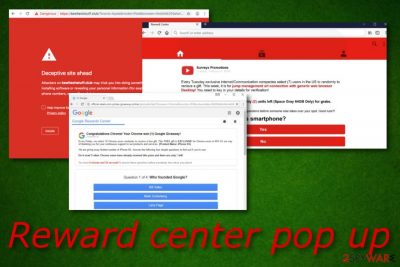 Reward center pop up