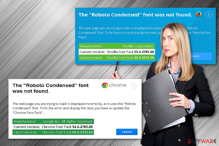 "The Roboto Condensed font was not found" samples