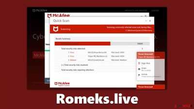 Romeks.live ads