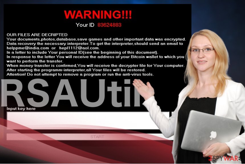 Image displaying RSAUtil ransomware