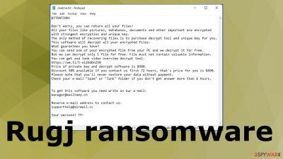 Rugj ransomware