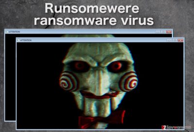 Runsomewere virus lock screen example