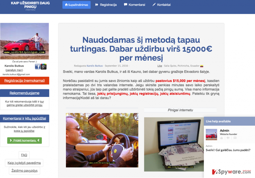 The picture showing where Safe-web.tk redirects its users The picture showing where Safe-web.tk redirects its users