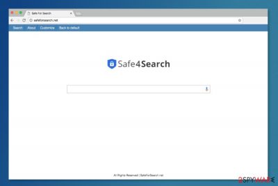 The main page of Safeforsearch.net search engine
