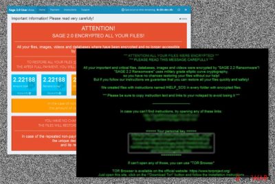 Sage 2.2 ransomware two types of ransom notes