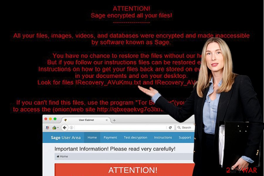 The image of Sage ransomware