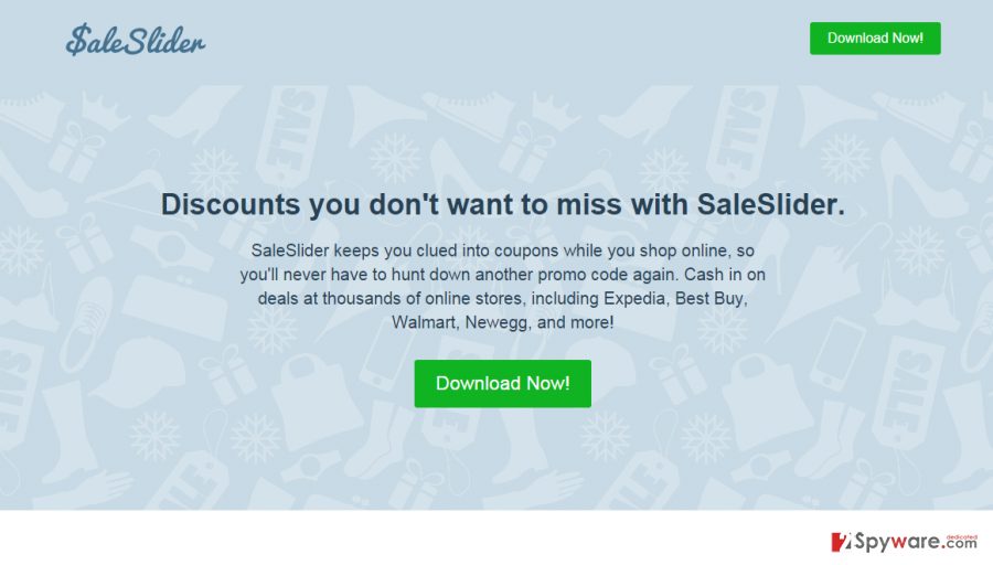 Sale Slider adware snapshot Sale Slider adware snapshot