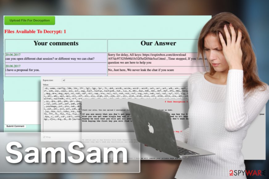 SamSam ransomware illustration