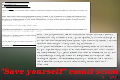 Save yourself email scam