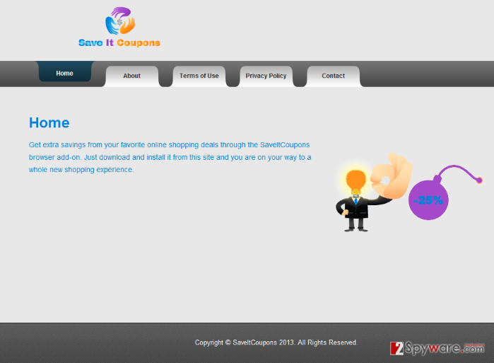 SaveItCoupons virus snapshot SaveItCoupons virus snapshot