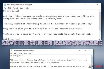 SaveTheQueen ransomware infection