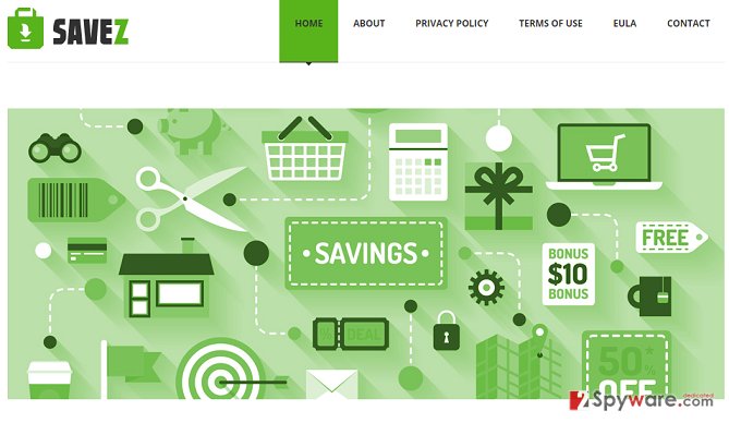 SaveZ pop-up virus snapshot SaveZ pop-up virus snapshot