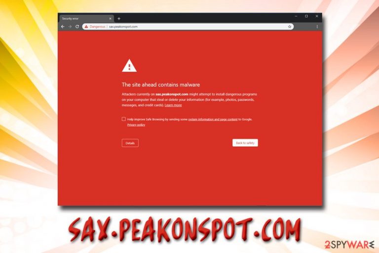 Sax.peakonspot.com adware