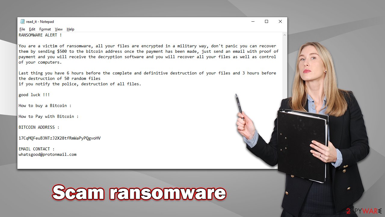 Scam ransomware virus