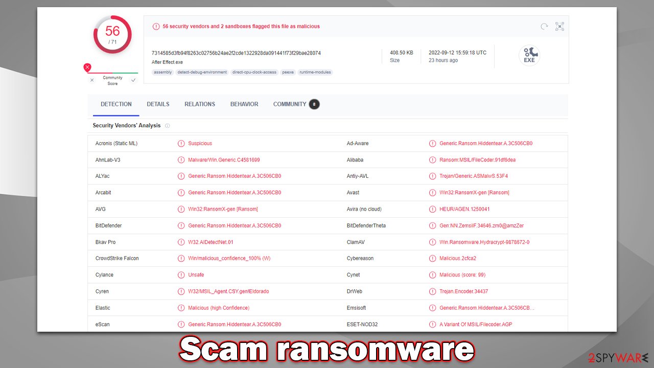 Scam ransomware