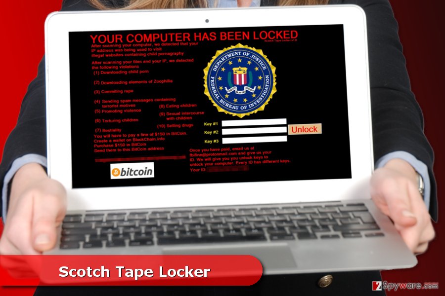 The image of Scotch Tape Locker ransomware virus