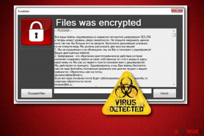 Scrabber ransomware virus