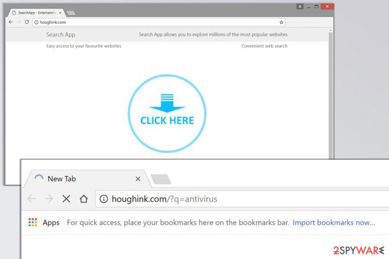 Screenshot of the Houghink.com