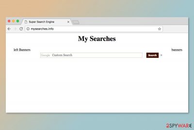 The screnshot of Mysearches.info