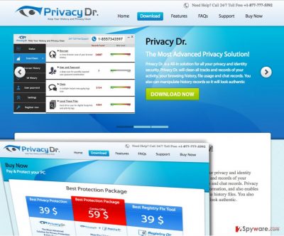 Screenshot of Privacy Dr download page