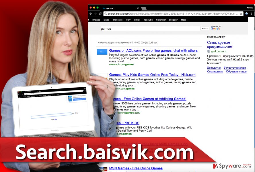 Search.baisvik.com browser redirect virus