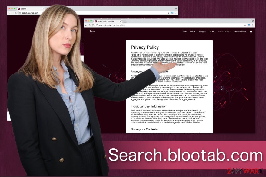 Search.blootab.com privacy policy illustration