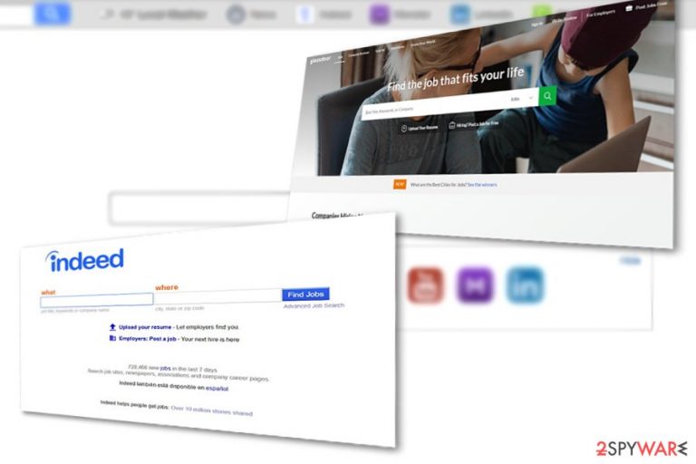The screenshot of search.careerjobsearch.co main page