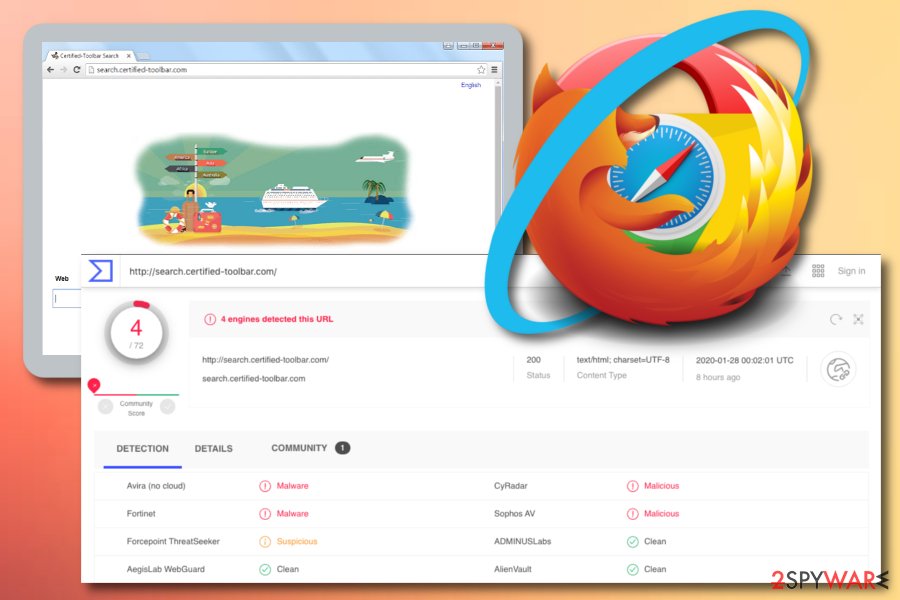 Search.certified-toolbar.com browser hijacker