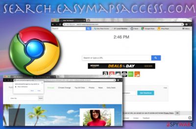 Search.easymapsaccess.com browser hijacker