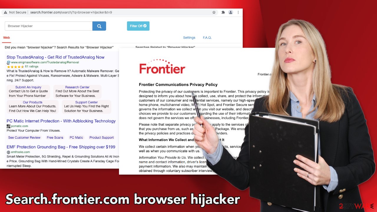 Search.frontier.com browser hijacker