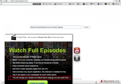 Search.funkytvtabsearch.com redirect virus
