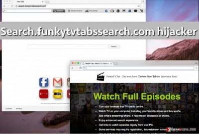 Hideous Search.funkytvtabssearch.com virus in browser takes homepage position