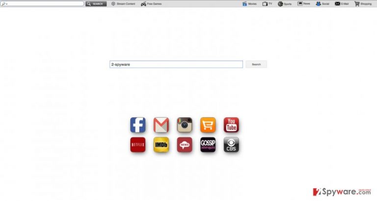 An image of search.funtvtabsearch.com virus website