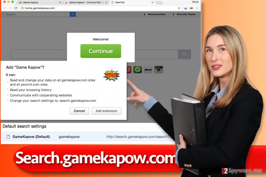 Search.gamekapow.com hijack