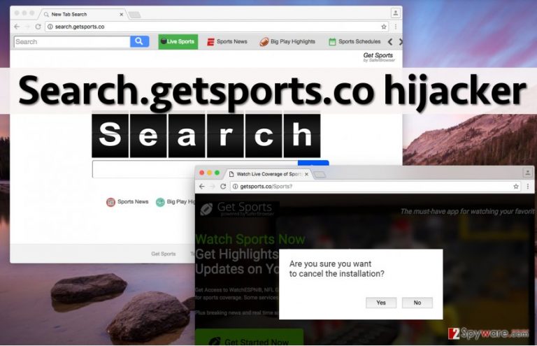Image showing bogus Search.getsports.co search engine